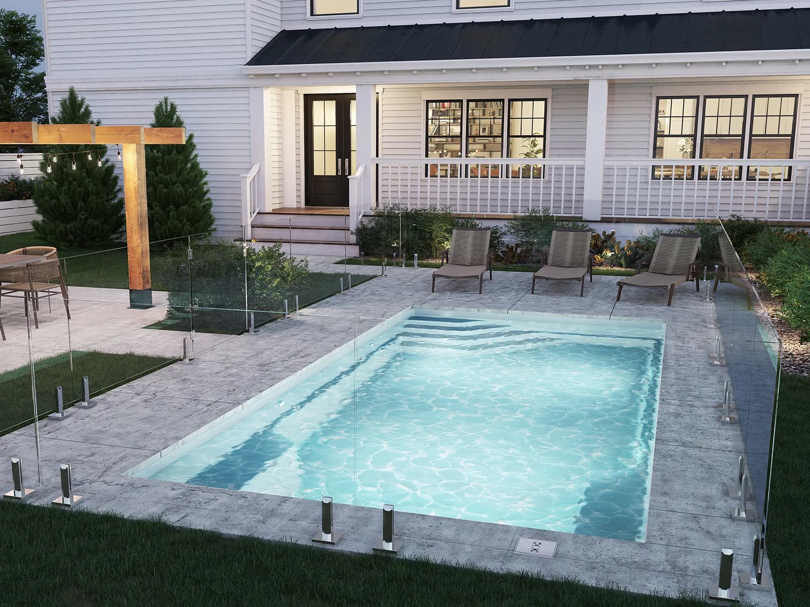 Piscine Mova 12' × 24' pente